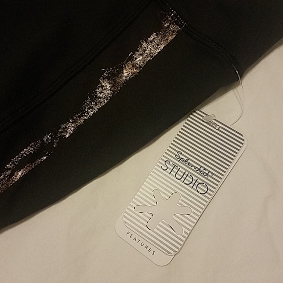 NWT Splendid Studio gold foil print leggings - Picture 3 of 5